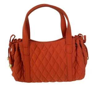 Vera Bradley Margie Spice Orange Microfiber Small Handbag Top Handle Bag